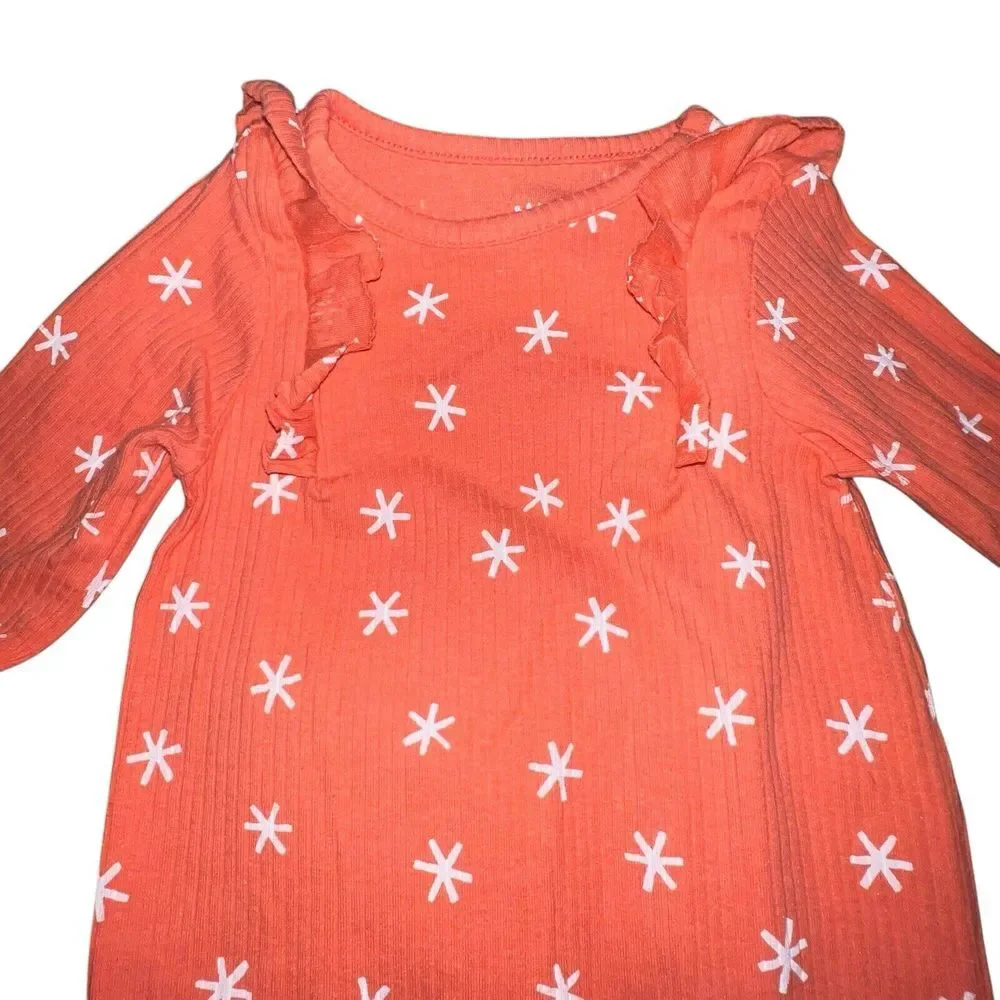 Set Of 3 Girls Baby One Piece Outfits Floral Stars 12 Months Cat & Jack Old Navy